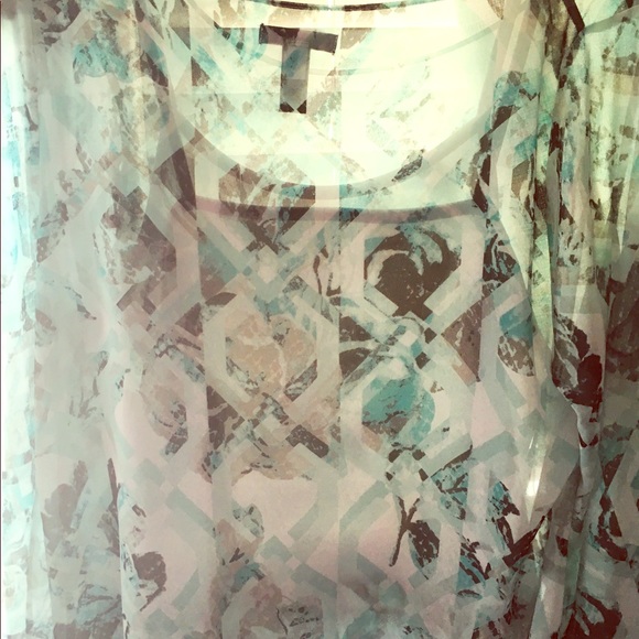 Alfani Beautiful Bubble Printed Top M - Picture 2 of 4